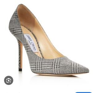 Jimmy Choo Love 100 Pointed Toe Checkered Pumps
